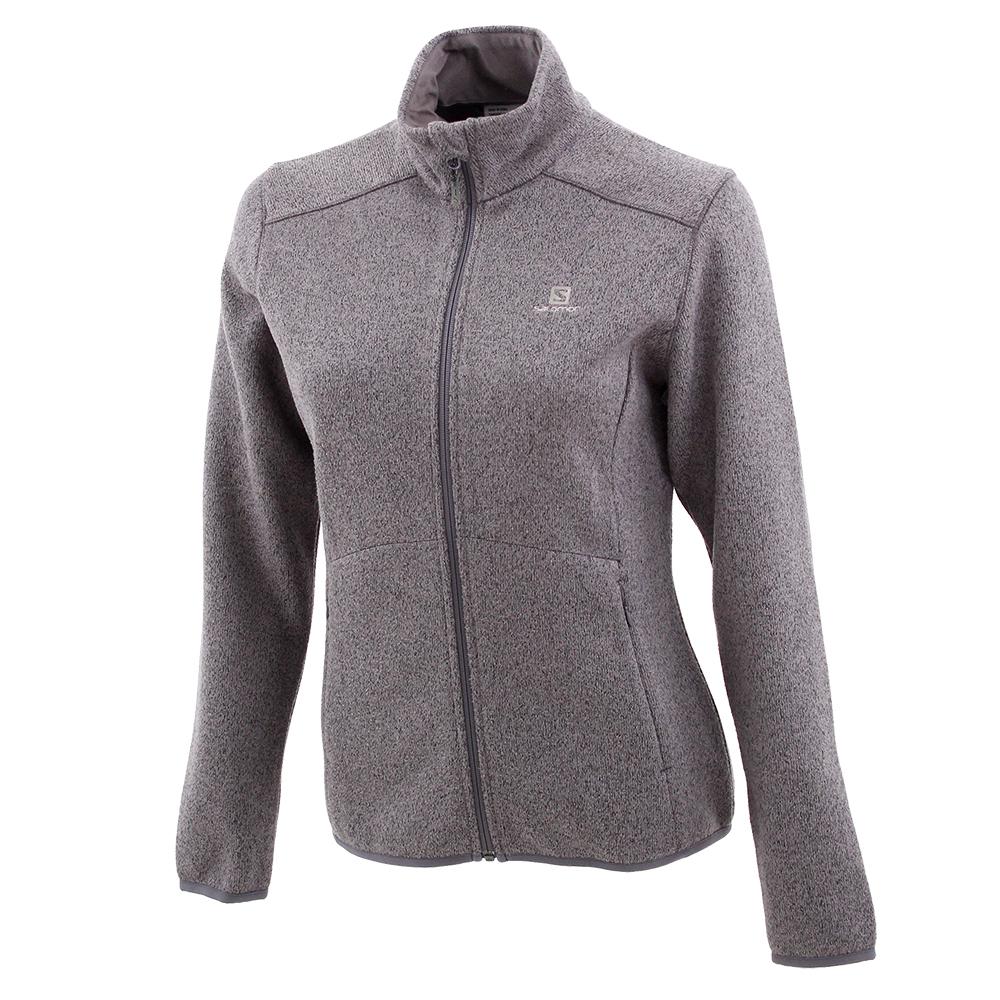 Salomon Israel BISTRA FZ W - Womens Jackets - Grey (RUEV-30754)